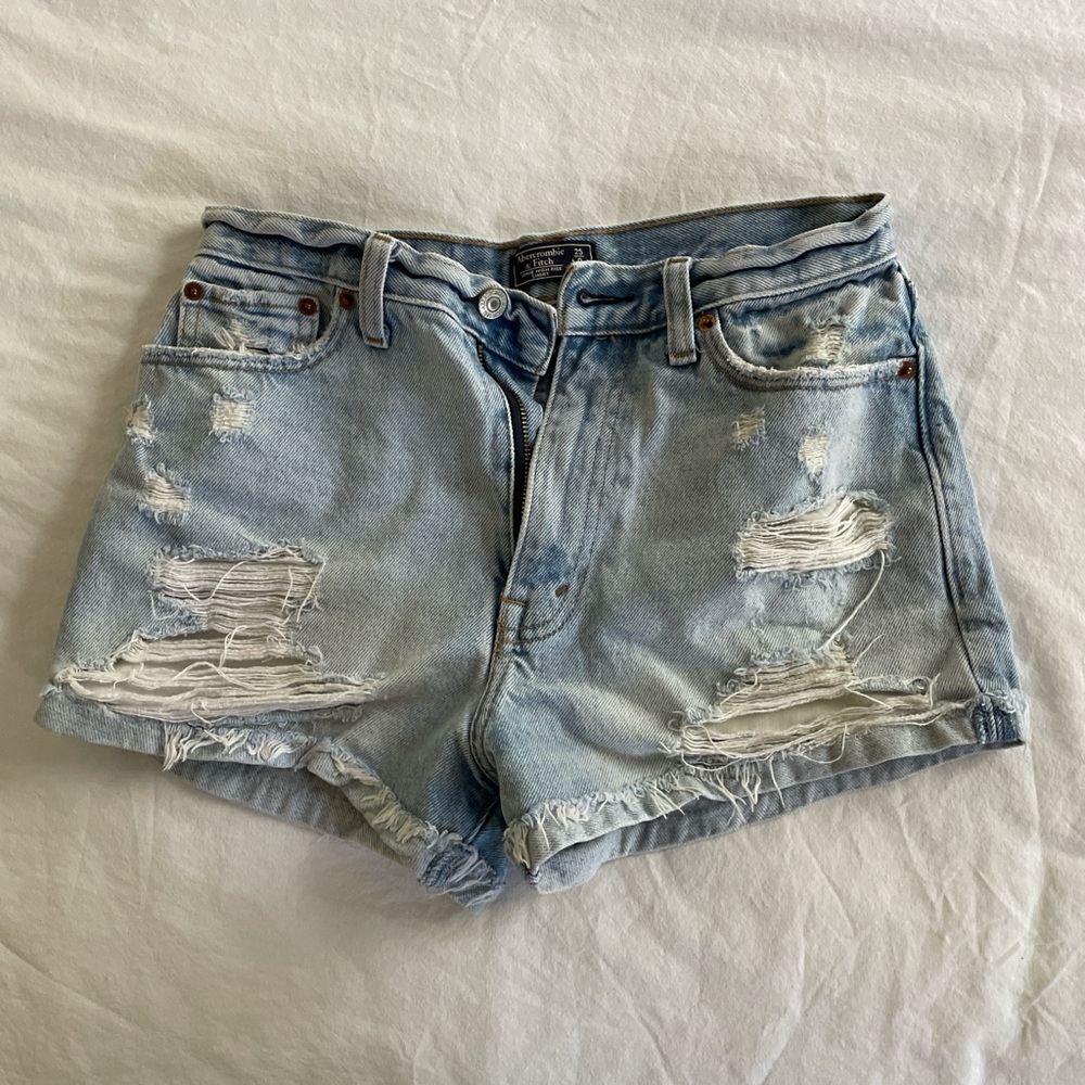 Abercrombie & Fitch Light Blue Jean Shorts